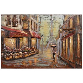 Solo in Paris Mixed Media Iron Dimensional Wall Art