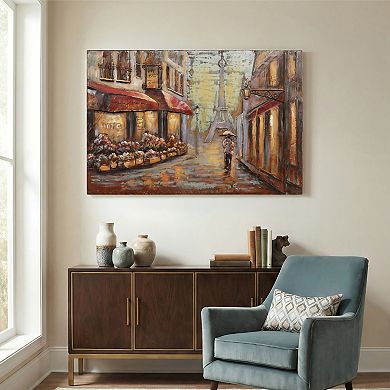 Solo in Paris Mixed Media Iron Dimensional Wall Art