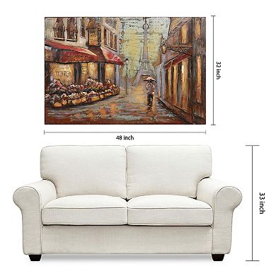 Solo in Paris Mixed Media Iron Dimensional Wall Art