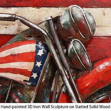 2 Wheels Iron Wooden Wall Art