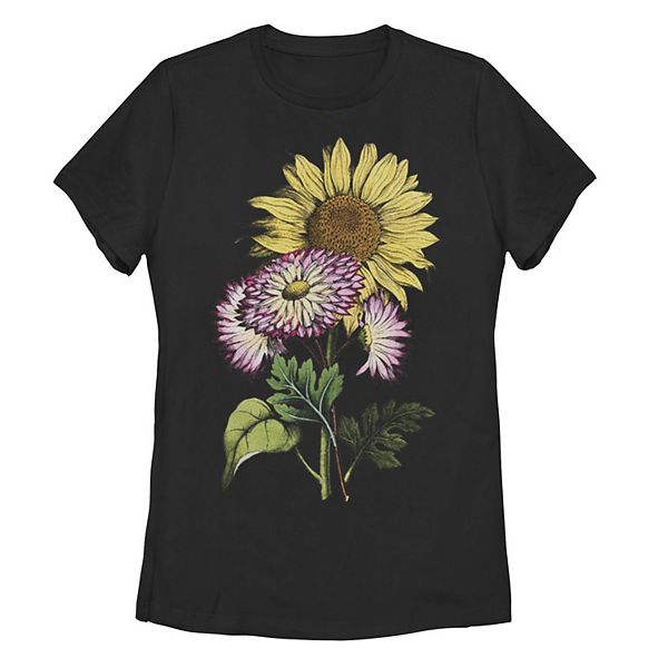 Juniors' Trendy Large Sunflower Bouquet Graphic Tee