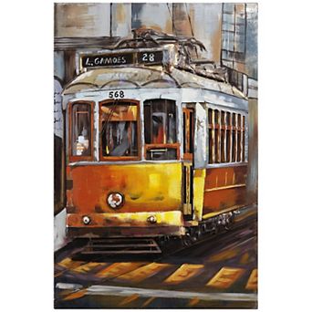Cable Car Mixed Media Iron Dimensional Wall Art