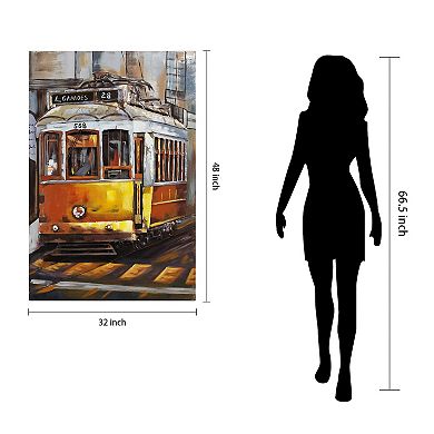 Cable Car Mixed Media Iron Dimensional Wall Art
