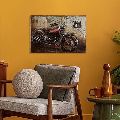 Motorcycle 5 Mixed Media Iron Dimensional Wall Art