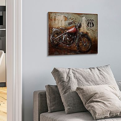 Motorcycle 5 Mixed Media Iron Dimensional Wall Art