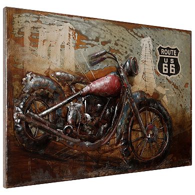 Motorcycle 5 Mixed Media Iron Dimensional Wall Art