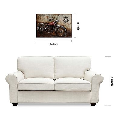 Motorcycle 5 Mixed Media Iron Dimensional Wall Art