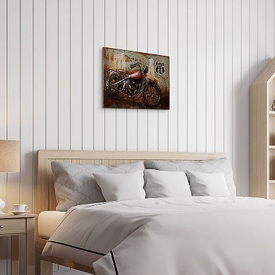Motorcycle 5 Mixed Media Iron Dimensional Wall Art