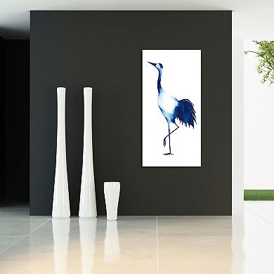 Empire Art Direct Ink Drop Crane 2 Glass Wall Art