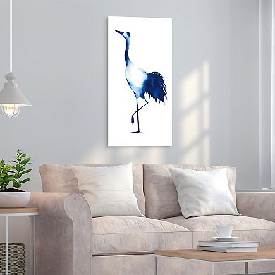 Empire Art Direct Ink Drop Crane 2 Glass Wall Art