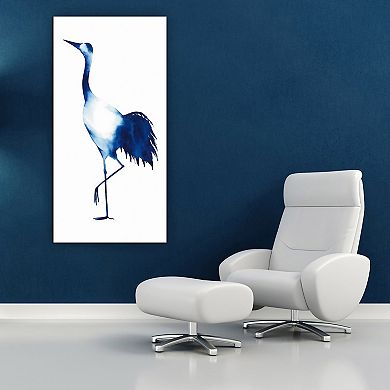 Empire Art Direct Ink Drop Crane 2 Glass Wall Art