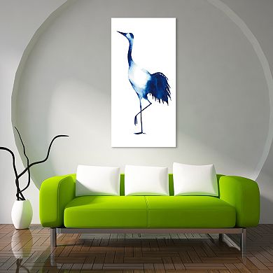 Empire Art Direct Ink Drop Crane 2 Glass Wall Art