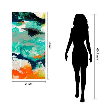 Empire Art Direct Tidal Abstract 2 Glass Wall Art