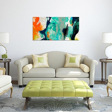 Empire Art Direct Tidal Abstract 2 Glass Wall Art