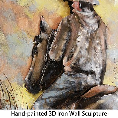 Cowboy Mixed Media Iron Dimensional Wall Art