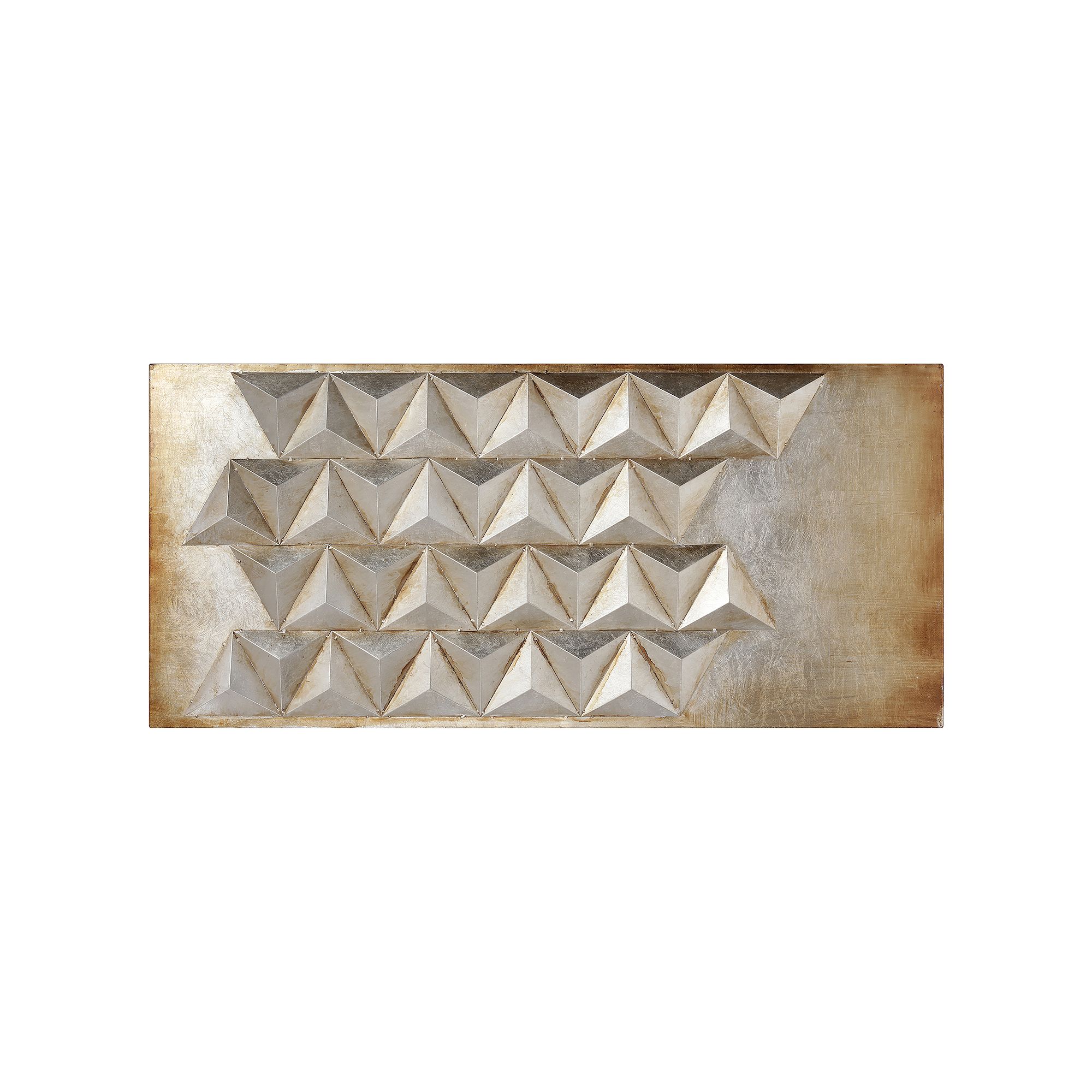 Steel 2 Mixed Media Iron Dimensional Wall Art, Gold