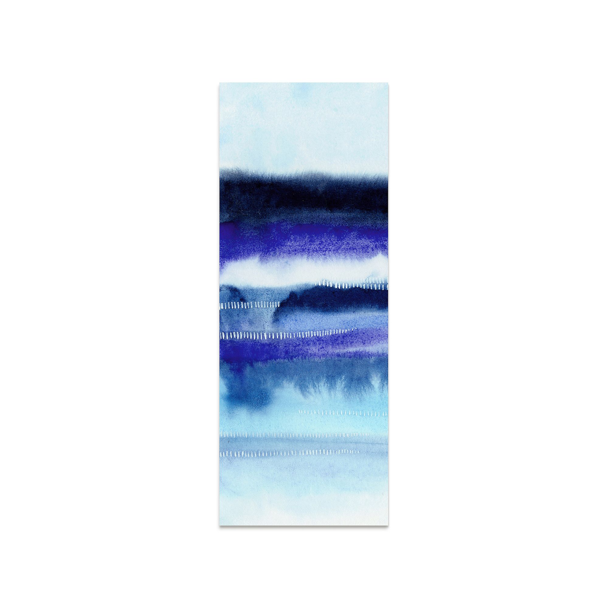 Empire Art Direct Shorebreak Abstract A Glass Wall Art, Blue