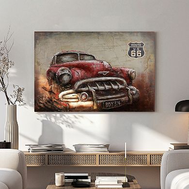 Empire Art Direct Classic Red Car Wall Art