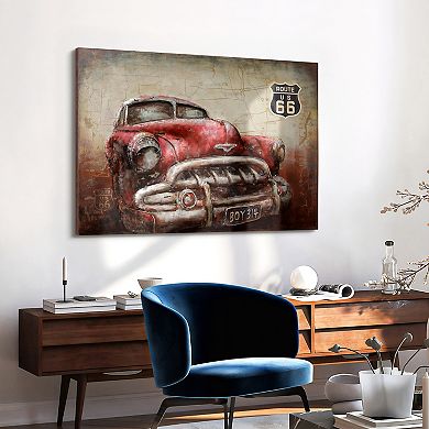 Empire Art Direct Classic Red Car Wall Art
