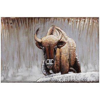 Buffalo Mixed Media Iron Dimensional Wall Art