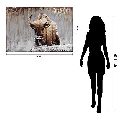 Buffalo Mixed Media Iron Dimensional Wall Art