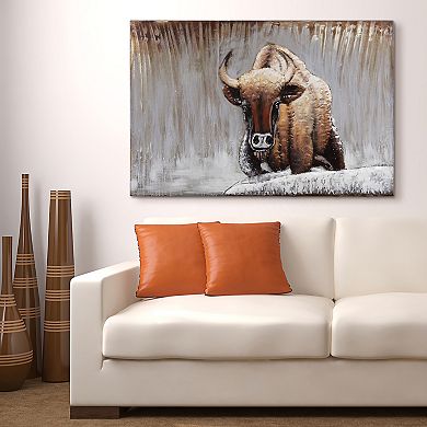 Buffalo Mixed Media Iron Dimensional Wall Art
