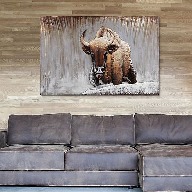 Buffalo Mixed Media Iron Dimensional Wall Art