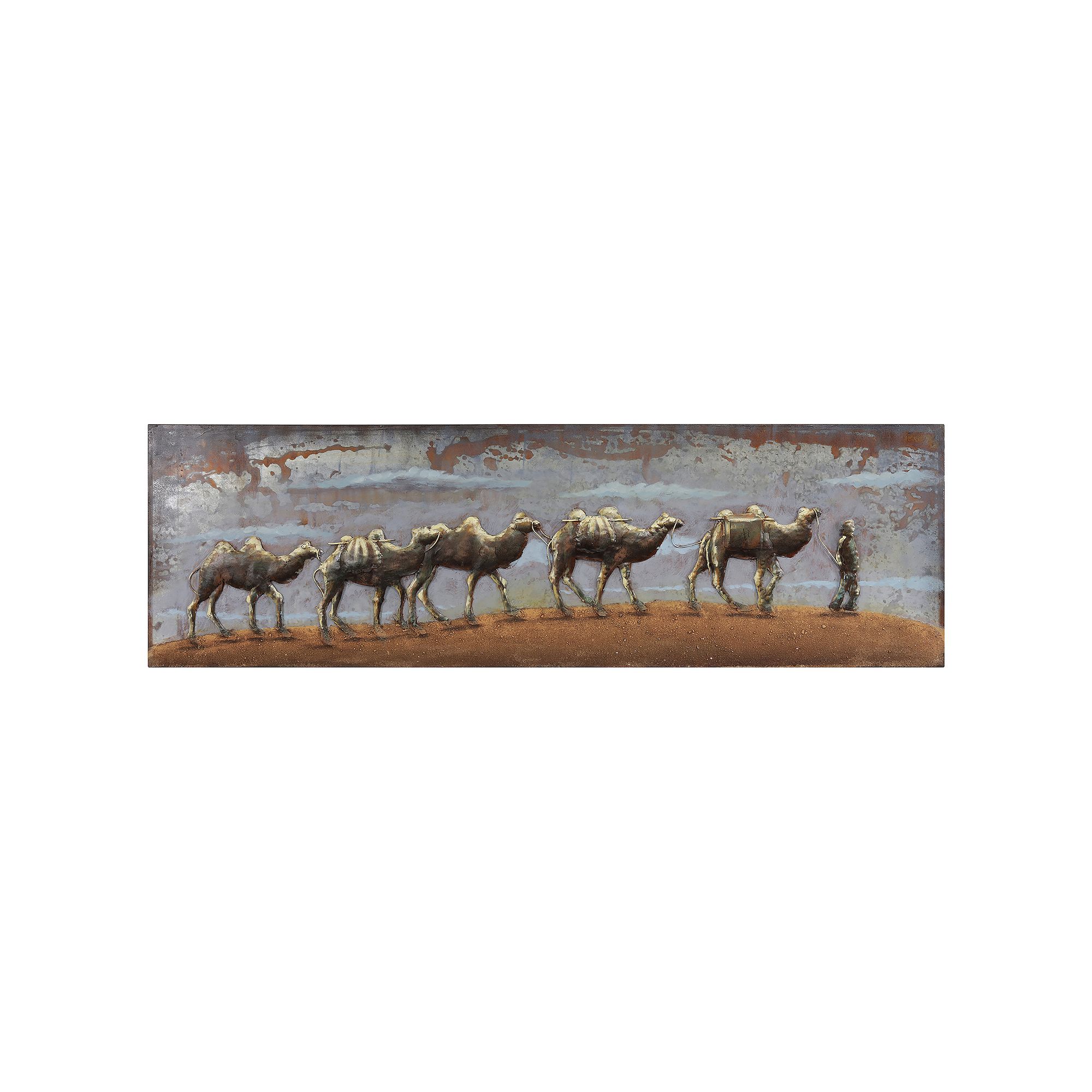 Caravan Mixed Media Iron Dimensional Wall Art, Multi
