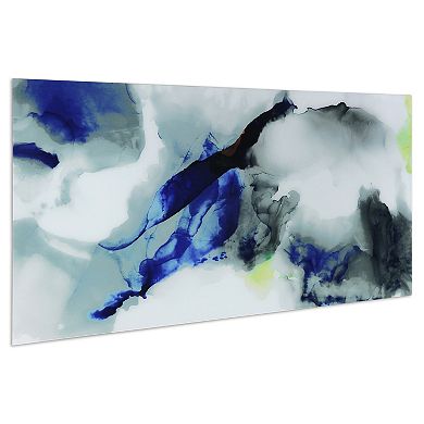 Empire Art Direct Blue Splash Glass Wall Art