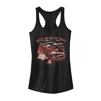 Juniors' Meet Me On The Trail Graphic Tank Top