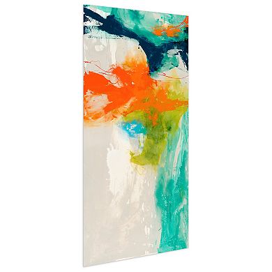 Empire Art Direct Tidal Abstract 1 Glass Wall Art