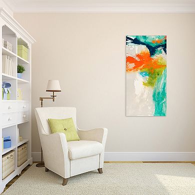 Empire Art Direct Tidal Abstract 1 Glass Wall Art