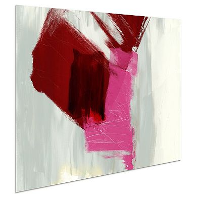 Empire Art Direct Magenta Abstract 1 Glass Wall Art