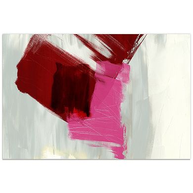 Empire Art Direct Magenta Abstract 1 Glass Wall Art