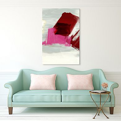 Empire Art Direct Magenta Abstract 1 Glass Wall Art