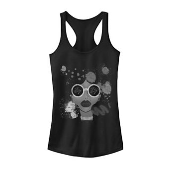 Juniors' Woman In Glasses Portrait Tank Top