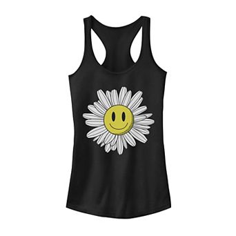 Juniors' Big Smiling Daisy Tank Top