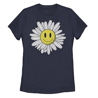 Juniors' Big Smiling Daisy Tee