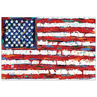 Empire Art Direct Dramatic Stars & Stripes Flag Glass Wall Art