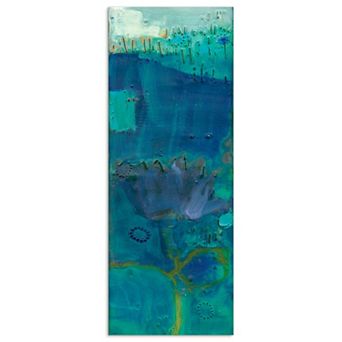 Empire Art Direct Reedy Blue III Glass Wall Art