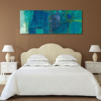 Empire Art Direct Reedy Blue III Glass Wall Art