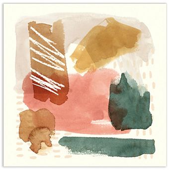 Empire Art Direct Ochre Echo II Glass Wall Art