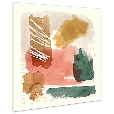 Empire Art Direct Ochre Echo II Glass Wall Art