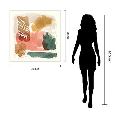 Empire Art Direct Ochre Echo II Glass Wall Art