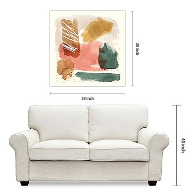 Empire Art Direct Ochre Echo II Glass Wall Art