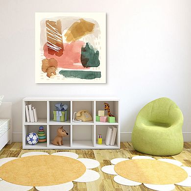 Empire Art Direct Ochre Echo II Glass Wall Art