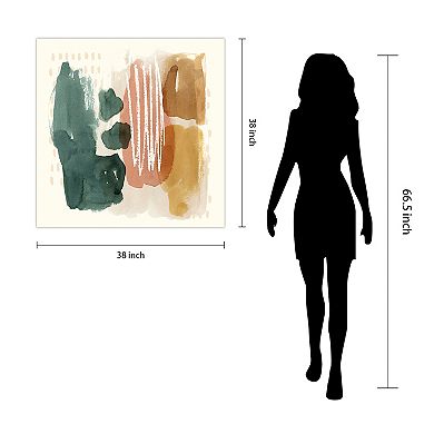 Empire Art Direct Ochre Echo III Glass Wall Art