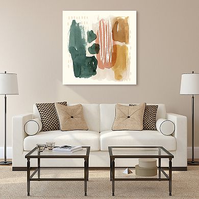 Empire Art Direct Ochre Echo III Glass Wall Art