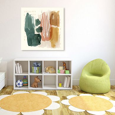 Empire Art Direct Ochre Echo III Glass Wall Art