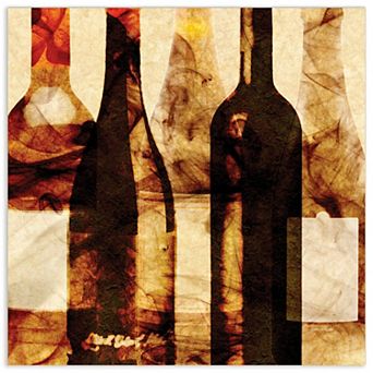 Empire Art Direct Smokey Wine 3 Glass Wall Art